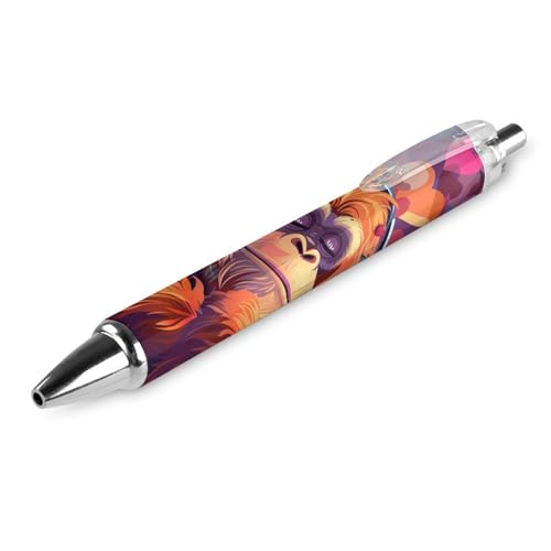 soldwellsd Gorilla Monkey Stylo à bille rétractable à encre bleue pour bureau et maison