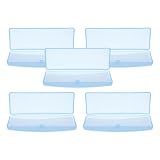 Healifty 10 Pack Clear Plastic Glasses Case, Hard Shell Transparent Reading Eyeglasses Protector, Portable Travel Sunglasses Box for Men Women, Blue 5.70X1.92X2.44 Inch