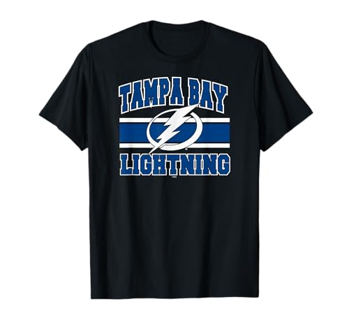 Tampa Bay Lightning Stripe Black Officially Licensed T-Shirt