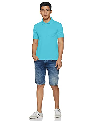 Image of Rupa Bumchums Men Super Combed Cotton Solid Half Sleeve Club Collar Polo Regular Fit T-Shirt with Chest Pocket