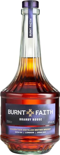 Burnt Faith Brandy 70cl | Double-Distilled in the UK's First Brandy House | Crafted with Recycled Packaging | Perfect for Cocktails and Neat