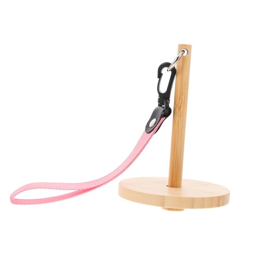 Gadpiparty Soporte Portátil para Hilo de Bambú con Eje Giratorio Enrollador y Ligero para Tejer y Ganchillo Incluye Correa de Muñeca para Fácil Transporte