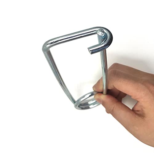 Large Stainless Steel Spring Wire Safety Lock Pins,Coiled Tension Safety PinSteel Brooch Shape Cotter Safety Pins for Farm Lawn Garden Hitch