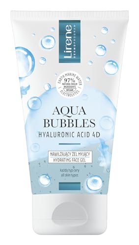 Lirene Aqua Bubbles Gel nettoyant hydratant Ă l'acide hyaluronique 4D 150 ml