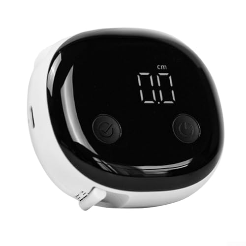 HEBEOT Cinta métrica inteligente con pantalla LED HD y retracción automática, construcción de PVC, rango de 150 cm, precisión de 1 mm, calcula el porcentaje de grasa corporal y el IMC, rastrea la rata