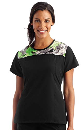 Jockey 2433 Women's Performance 2 Pocket Scrub Top Kinetic Grey XL