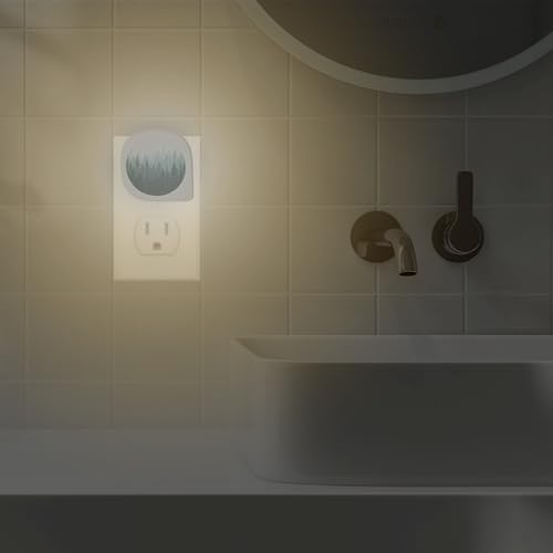 Image of Misty Forest Night Light, Nature Scenery Night Lights Plug in Auto Sensor Lamp Dusk to Dawn for Boys Girls Seniors Elderly, ZLU03064
