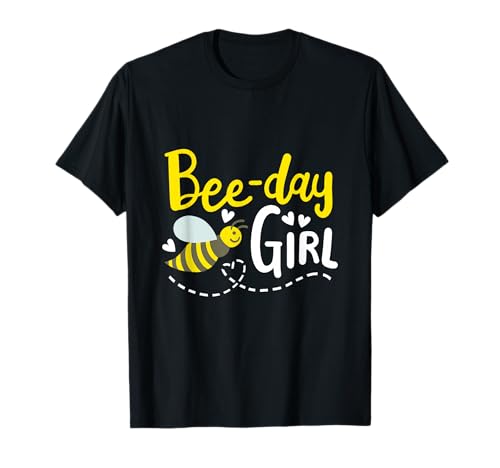 Bee-Day Girl Cute Bee Fiesta de cumpleaños a juego para niños familiares Camiseta