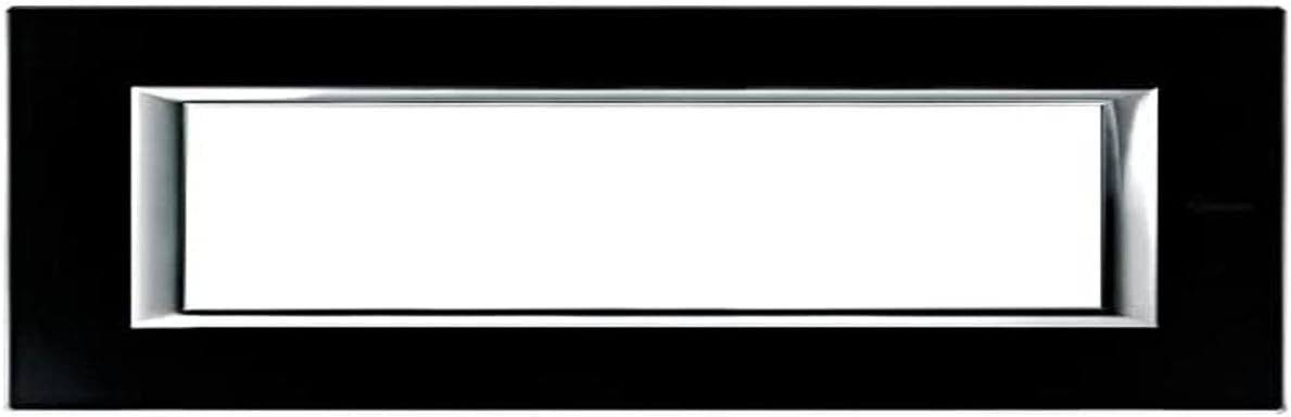 BTicino HA4806VNN Axolute Rectangular Plate, 6 Modules, Black Night