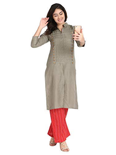 Image of Leriya Fashion Women's SlubRayon Regular Kurta