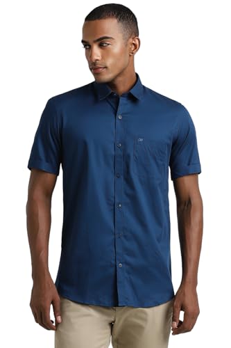 Image of Peter England Men's Casual Premium Summer Half Sleeve Shirt | 100% Cotton
