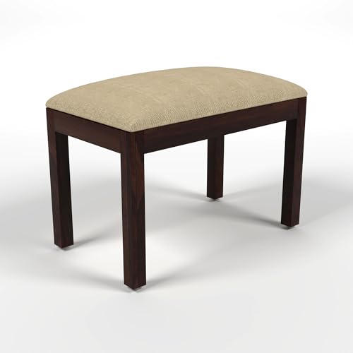 Image of Solid Sheesham Wood 4 Seater Dining Table Set | Four Seater Dinner Table with 3 Cushion Chairs & 1 Bench | Wooden Dinner Table 4 Seater | Dining Room Sets for Home(Walnut Finish)