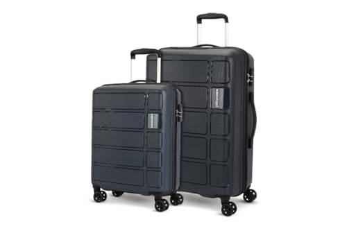 Image of Kamiliant by American Tourister 2 Pc Harrier Edge 8W Set 56 Cm & 68 Cm - Small & Medium Polypropylene(PP) Hardside 8 Wheels Spinner Luggage Set /Trolley Bag Set (Iron Grey)
