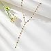 NOVYRA Rhinestone Long Y Shape Necklace Simple Colorful Crystal Long Tassel Necklace Daisy Butterfly Long Chest Chain Fashion Jewelry For Women (gemstone)