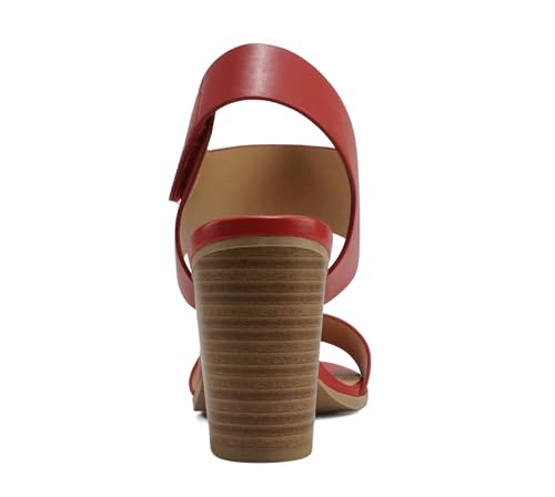 Image of Soda Wait-A ~ Women Open Round Toe Chunky Heel Ankle Strap High Heel Dress Sandals