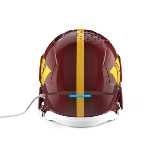 Image of NFL Echo Dot Bundle: Includes Echo Dot | Glacier White and Limited-Edition NFL Helmet Stand | Washington Commanders