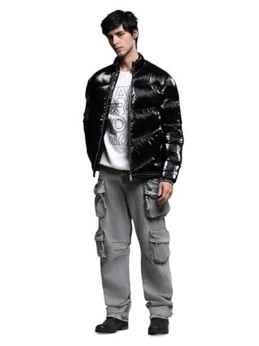 Image of JACK & JONES Men's Polyester Standard Length A-Line Coat