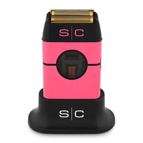 StyleCraft Instinct Metal Cordless Double Foil Shaver with IN2 Vector Motor Intuitive Torque Control, USB-C Rechargeable (Pink)