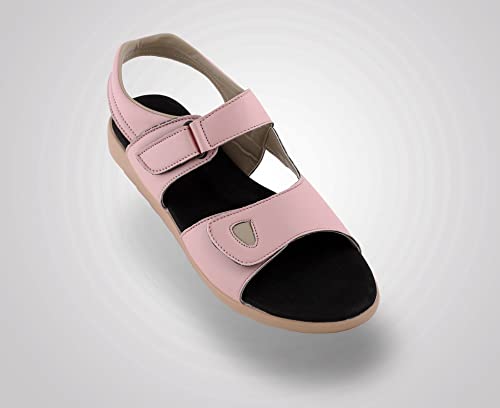 Image of HEALTH FIT Extra Soft Ortho Care Diabetic & Orthopedic Sandal /Doctor Sandal Footwear with Arch Support Women Brown