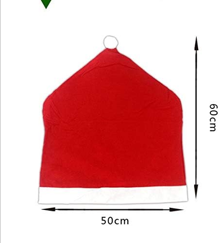 Miniatura 2 de Kashi Home Juego de 4 fundas para sillas con sombrero rojo de Papá Noel, decoraciones navideñas, fundas para sillas de cocina, comedor, juego de 4