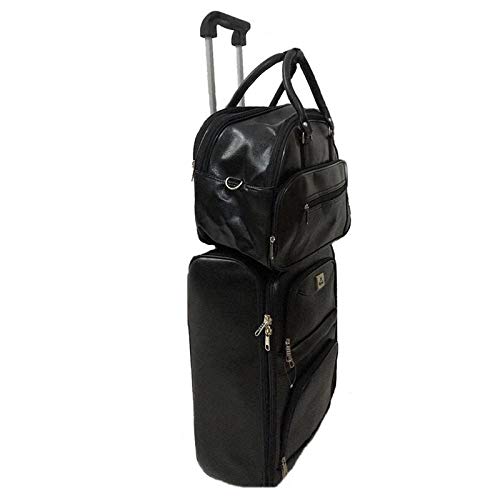 01 Mala Rodinha 01 Mala Mão Bolso na Frente Nova Preta