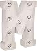 Darice White Metal Marquee Letter - M - 9.87" Tall, White Finish