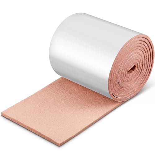Jecery Adhesive Felt Roll, 1/4" X 6" X 5 Yard, Beige