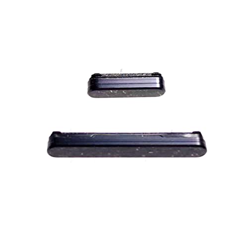 2X Power Volume Button Outer Side Keys Replacement Compatible with Samsung S22/S22+ Plus (Black)