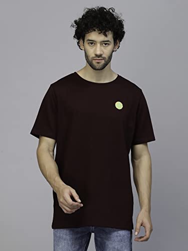 Image of Rigo Back Printed Half Sleeves Round Neck Oversized T-Shirt for Men | Drop Shoulder T-Shirt for Men | Loose Baggy Fit T-Shirt for Men