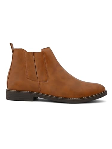 Image of FENTACIA Faux Leather Formal Chelsea Boots for Men
