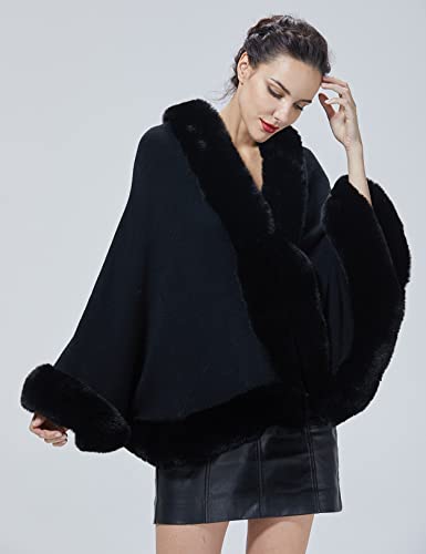 BEAUTELICATE Faux Fur Wrap Shawl Stole Women Wedding Bridal Evening Shawl Ladies Stole Winter Evening Party4