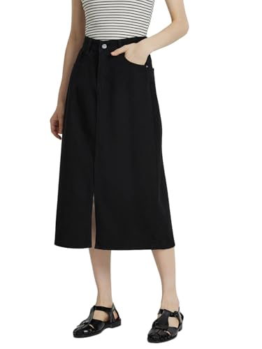 Image of KOTTY Women's Wrap Style Flowy Knee Length Skirt