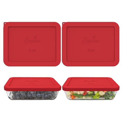 Sophico 6 Cup Rectangle Silicone Airtight Replacement Lid for Pyrex 7211-PC