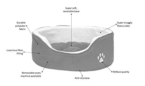 Petface Sams Luxus-Hundekörbchen oval, S