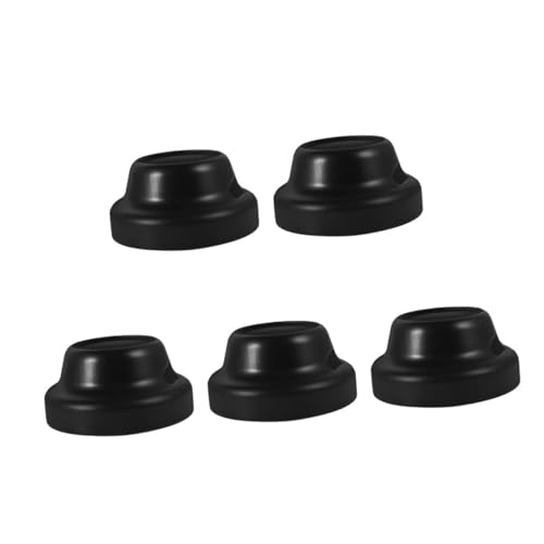HEMOTON 5 Piezas Cubierta del Piso De La Columna Deslizante Accesorios para Juegos Infantiles Black El Plastico