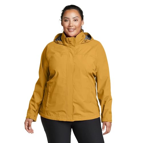 Eddie Bauer Women's Rainfoil Packable Jacket, Butterscotch Recycled, X-Large
