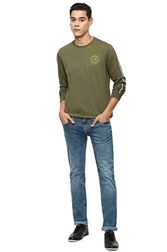 Image of Van Heusen Men's Cotton Blend Round Neck Hoodie