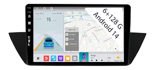 【6+128GB】 Keconsing Autorradio Android 15 de 10.1 Pulgadas Radio para BMW X1 E84 2009-2016 Carplay Car Play inalámbrico Navi Pantalla Navegación Reproductor Bluetooth Estéreo Pantalla táctil
