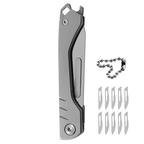 Pequeño Cortador De Bolsillo | Cortador Plegable De Acero Inoxidable En Forma Bolígrafo - Equipo Caza Para Taller Senderismo Cocina Hogar Mochilaje Aventura Diaria Garaje Motocicleta Automóvil