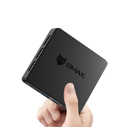 BMAX Mini PC B1 8 GB DDR4 128 GB eMMC, W-11 Pro Gemini Lake N4000 (bis zu 2,6 GHz), Desktop PC Mini Computer UHD Doppelbild-Display Unterstützt HDMI 4K,2,4 G/5 G WLAN, Bluetooth 5.0 N4000 8G