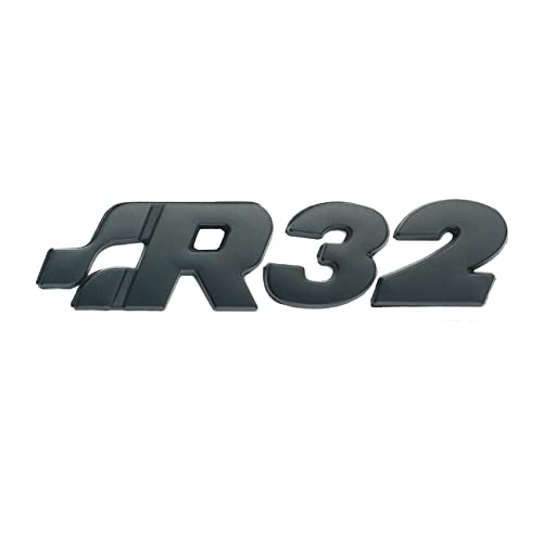 Image of 1x Metal R32 Emblem Rear Trunk Badge Logo Nameplate Car's Body Sticker (Black)