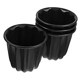 STOBAZA 4 Stück Muffinform aus Hochwertigem Hochkohlenstoffstahl Antihaftbeschichtet Hitzebeständig Vielseitig für Muffins Egg Tart Pudding und Kuchenbacken für Zuhause und Gastronomie