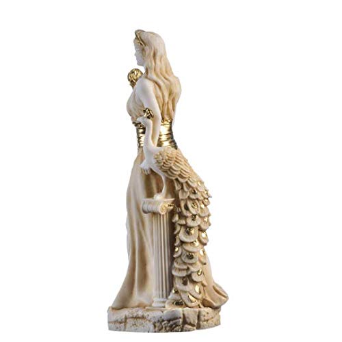 BEAUTIFUL GREEK STATUES Hera Diosa del Matrimonio, Mujeres, Parto y Familia Alabastro Tono Dorado 22 cm