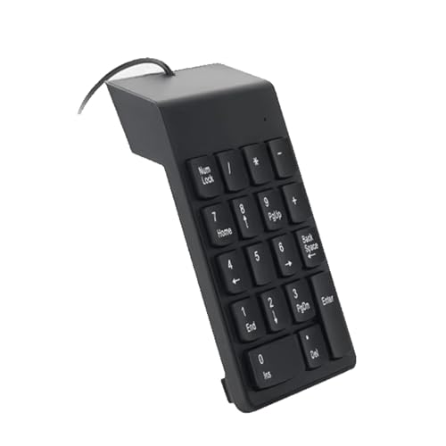 Teclado numérico con cable USB para una escritura rápida y precisa para laptop, PC, computadora de escritorio, programadores y jugadores, teclado de conexión con cable estable