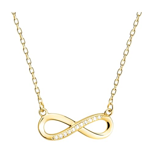 Collier en argent 925 Sofia Milani avec pendentif infini étincelant en zircon