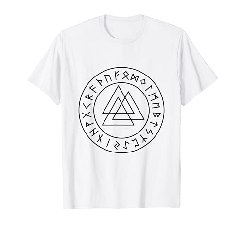 Viking Rune Symbol Valknut Viking Gift Maglietta
