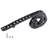 FYSETC 3D Printer K1 Max Upgrade Accessories Cable Chain - Drag Chain: Help Cable Clean Up Black Plastic Flat Cable Chain Small Wire Chain Open Type Total Length 20.4 inch