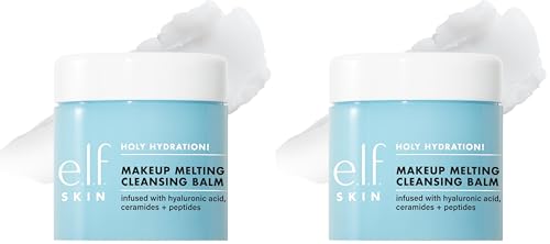 Image of e.l.f. SKIN Holy Hydration! Makeup Melting Cleansing Balm JUMBO, Face Cleanser & Makeup Remover, Infused with Hyaluronic Acid to Hydrate Skin, 3.5 Oz, (Pack of 2)