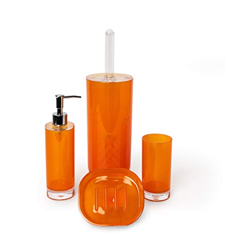 Preisvergleich Produktbild Excelsa Caldo Badezimmerzubehör, Orange, 4 Stück