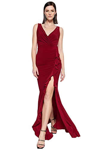 TRENDYOL Damen Schwungrad Detailliertes Abendkleid Formal Night Out Dress,...